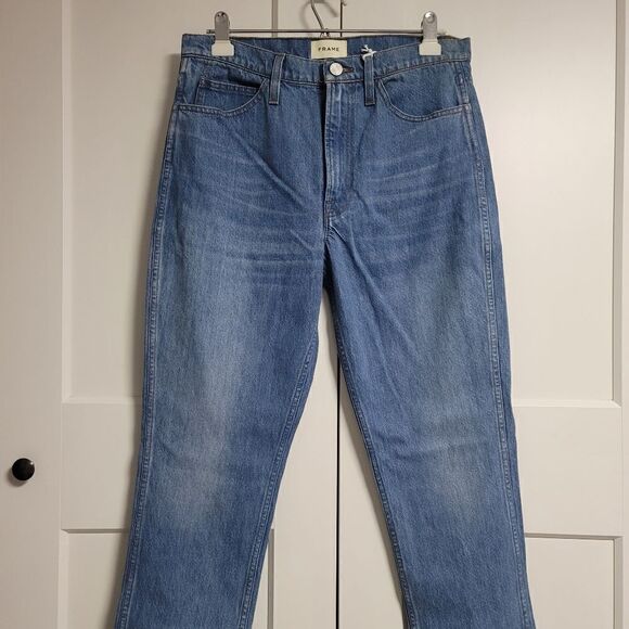 Frame true straight leg jeans in riverwalk, 29 - Picture 5 of 8